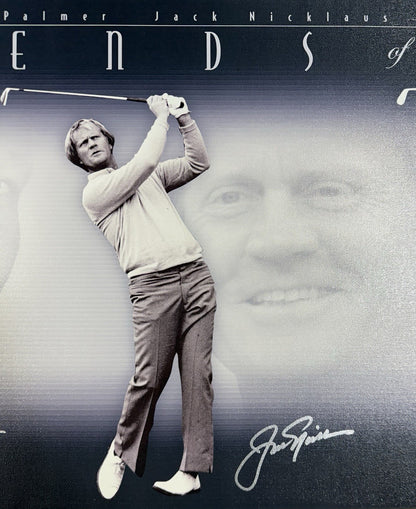 Tiger Woods Nicklaus Palmer Signed Stretched Canvas /150 Golf Legends Auto UDA