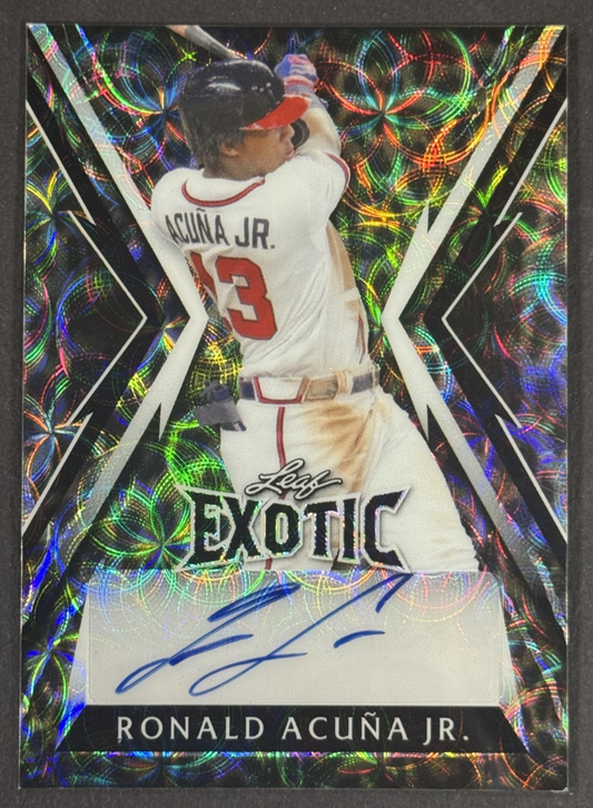2022 Leaf Exotic 1/1 Ronald Acuna Jr. Auto #BA-RAJ Atlanta Braves Mint ROY