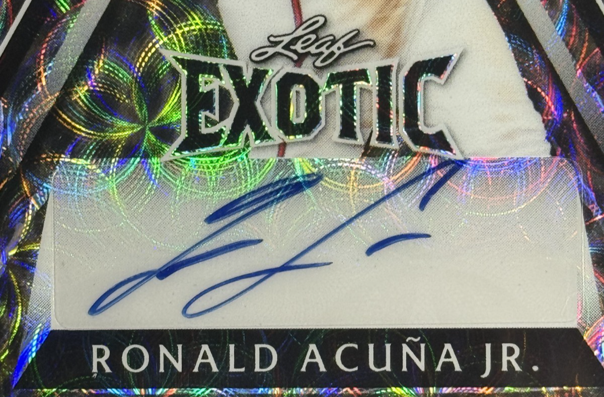 2022 Leaf Exotic 1/1 Ronald Acuna Jr. Auto #BA-RAJ Atlanta Braves Mint ROY