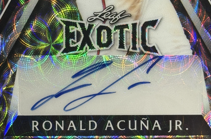 2022 Leaf Exotic 1/1 Ronald Acuna Jr. Auto #BA-RAJ Atlanta Braves Mint ROY