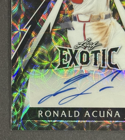 2022 Leaf Exotic 1/1 Ronald Acuna Jr. Auto #BA-RAJ Atlanta Braves Mint ROY