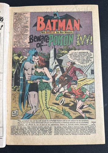 Batman #181 1966 1st App. Poison Ivy WITH PIN-Up Batman & Robin Original Comic