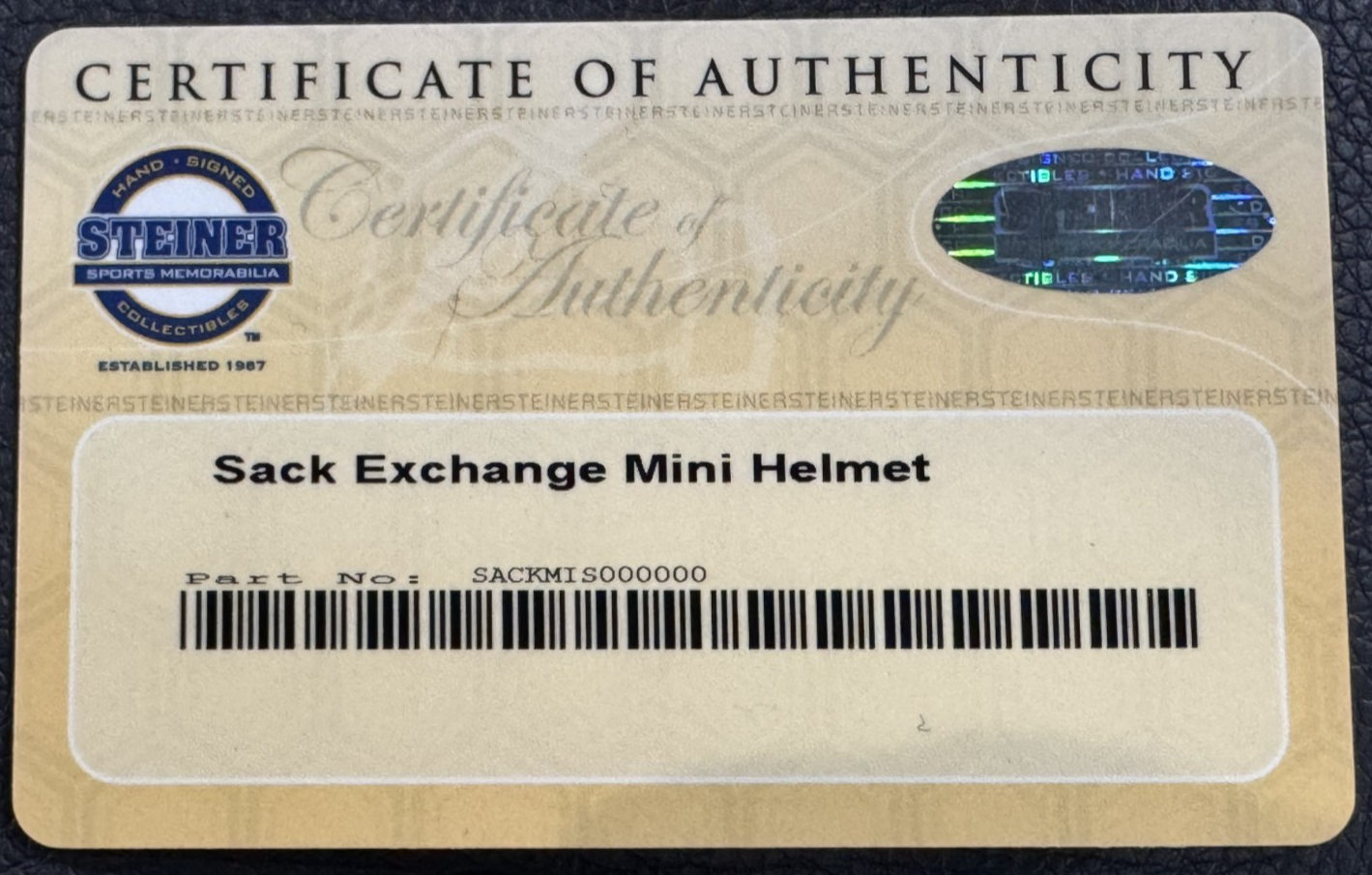 NY Sack Exchange Signed Mini Helmet 4 Auto Steiner COA Klecko Salaam Gastineau