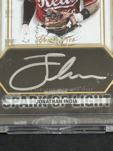 2022 Panini Luminaries Jonathan India Spark Of Light Auto #12 /15 Reds Sealed MT