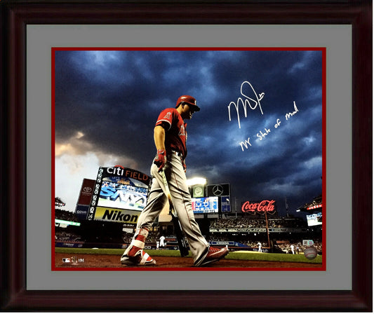 Mike Trout signed 16x20 Framed photo NY State of Mind auto Citified MLB Holo /10