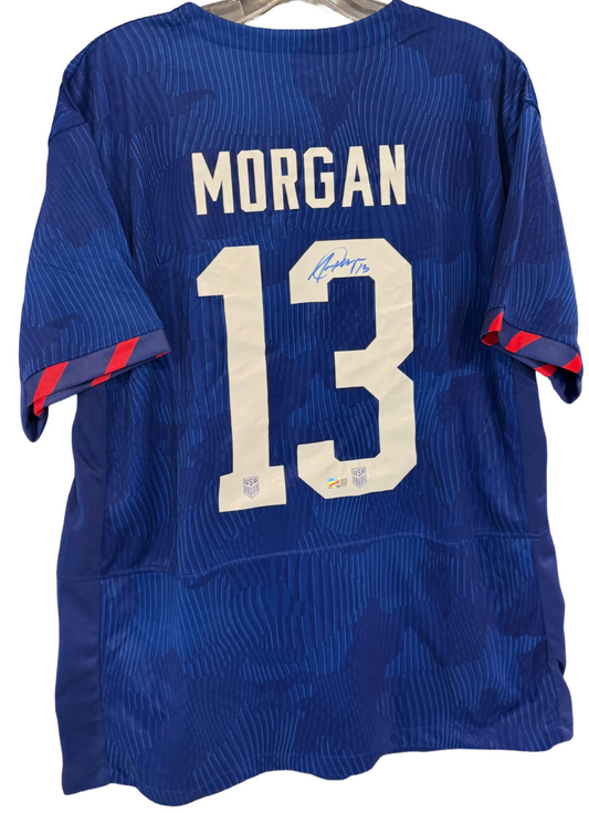 Alex Morgan Signed Nike Authentic Team USA Blue Jersey #13 L Auto SteinerCX COA