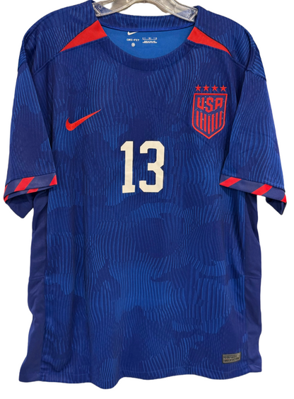 Alex Morgan Signed Nike Authentic Team USA Blue Jersey #13 L Auto SteinerCX COA