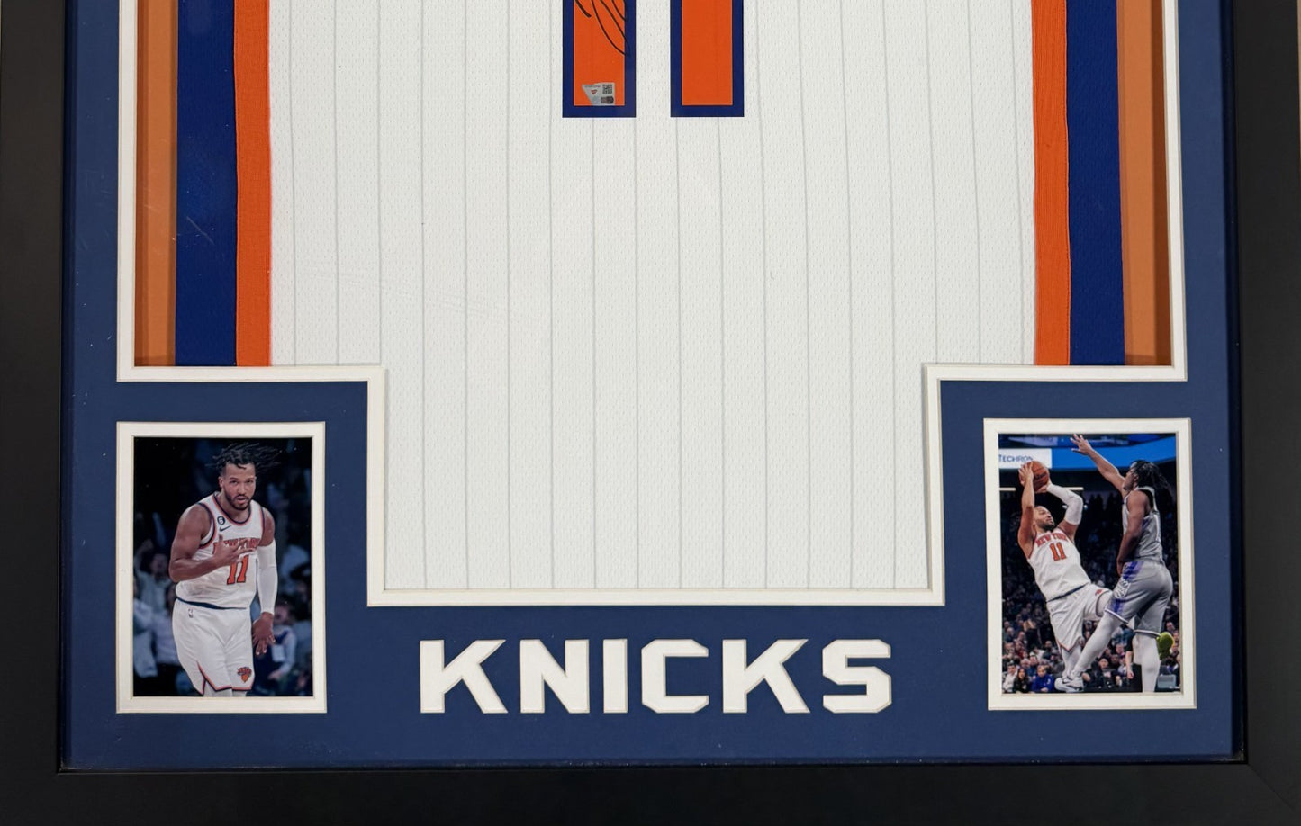 Jalen Brunson Signed Framed City Edition Nike Jersey NY Knicks Auto Fanatics COA