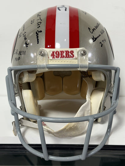 Jerry Rice Signed Authentic Used Ridell 49ers Helmet 14 Ins Auto /80 JSA LOA HOF