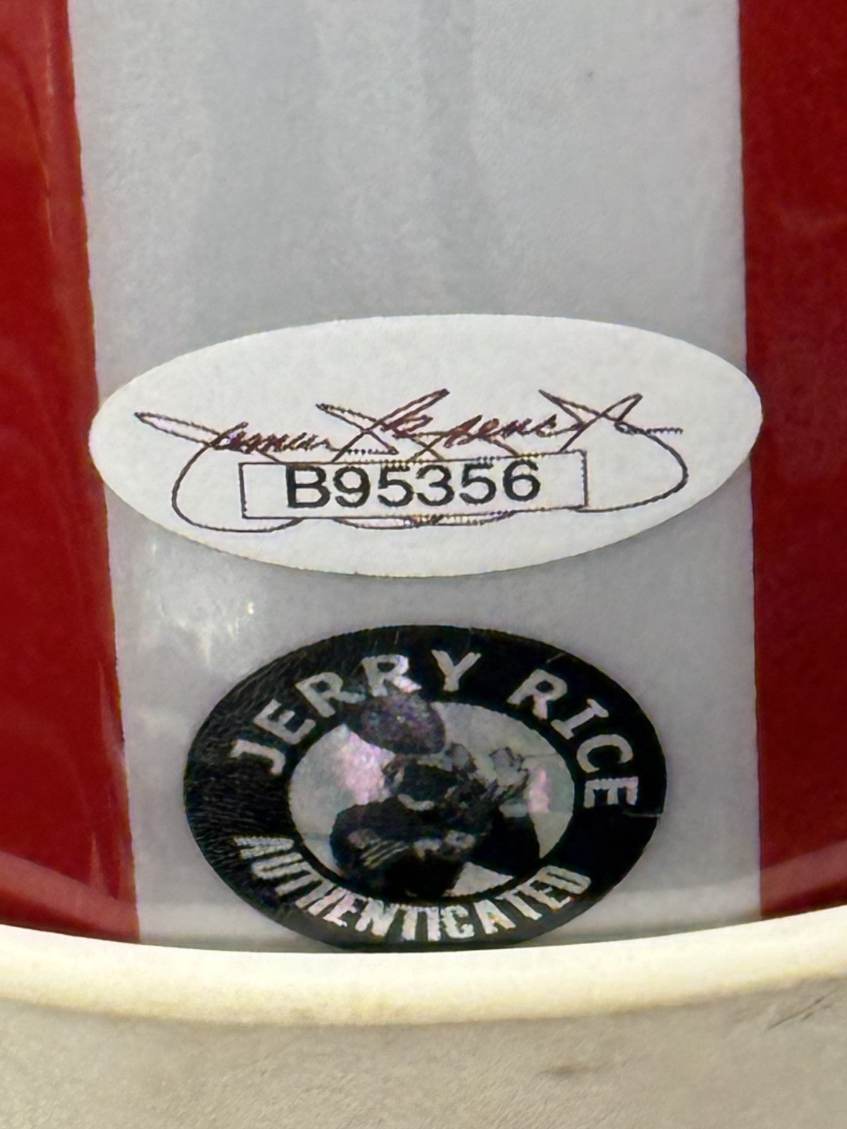 Jerry Rice Signed Authentic Used Ridell 49ers Helmet 14 Ins Auto /80 JSA LOA HOF