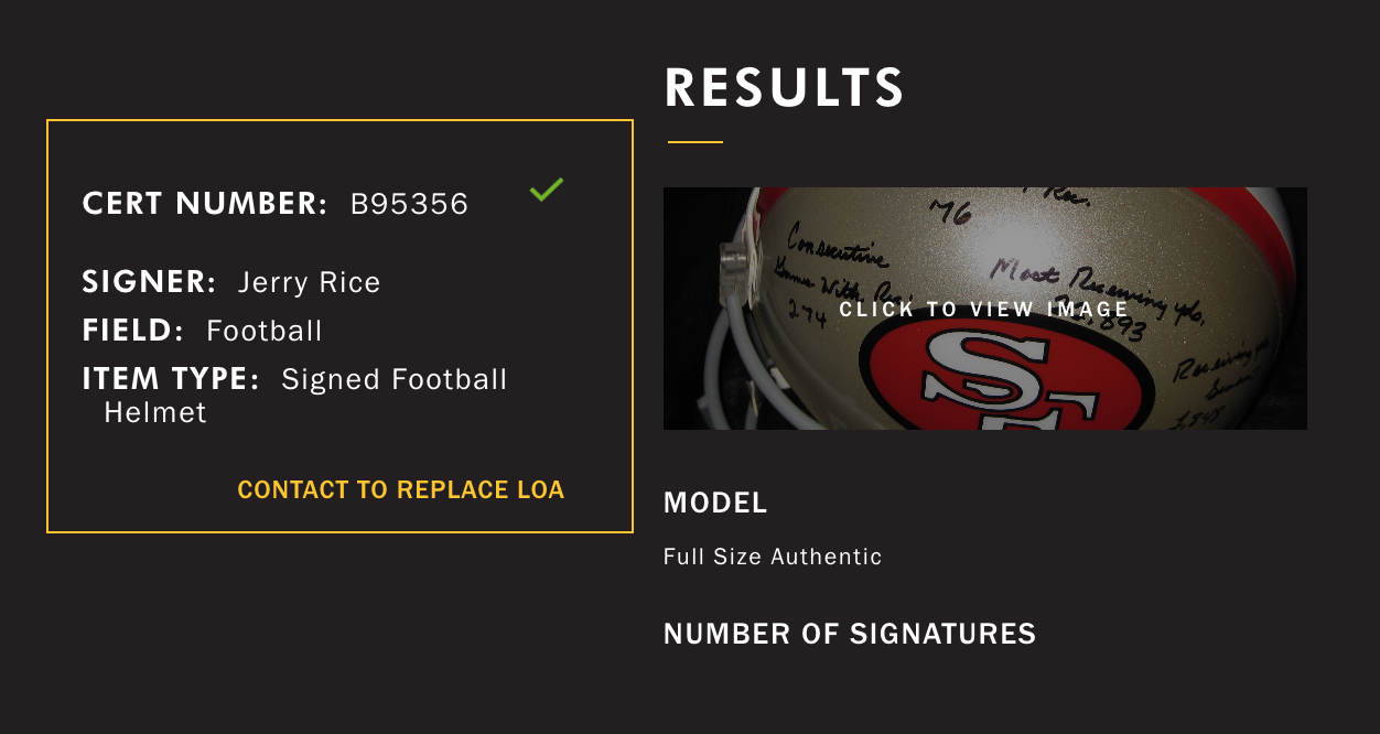 Jerry Rice Signed Authentic Used Ridell 49ers Helmet 14 Ins Auto /80 JSA LOA HOF