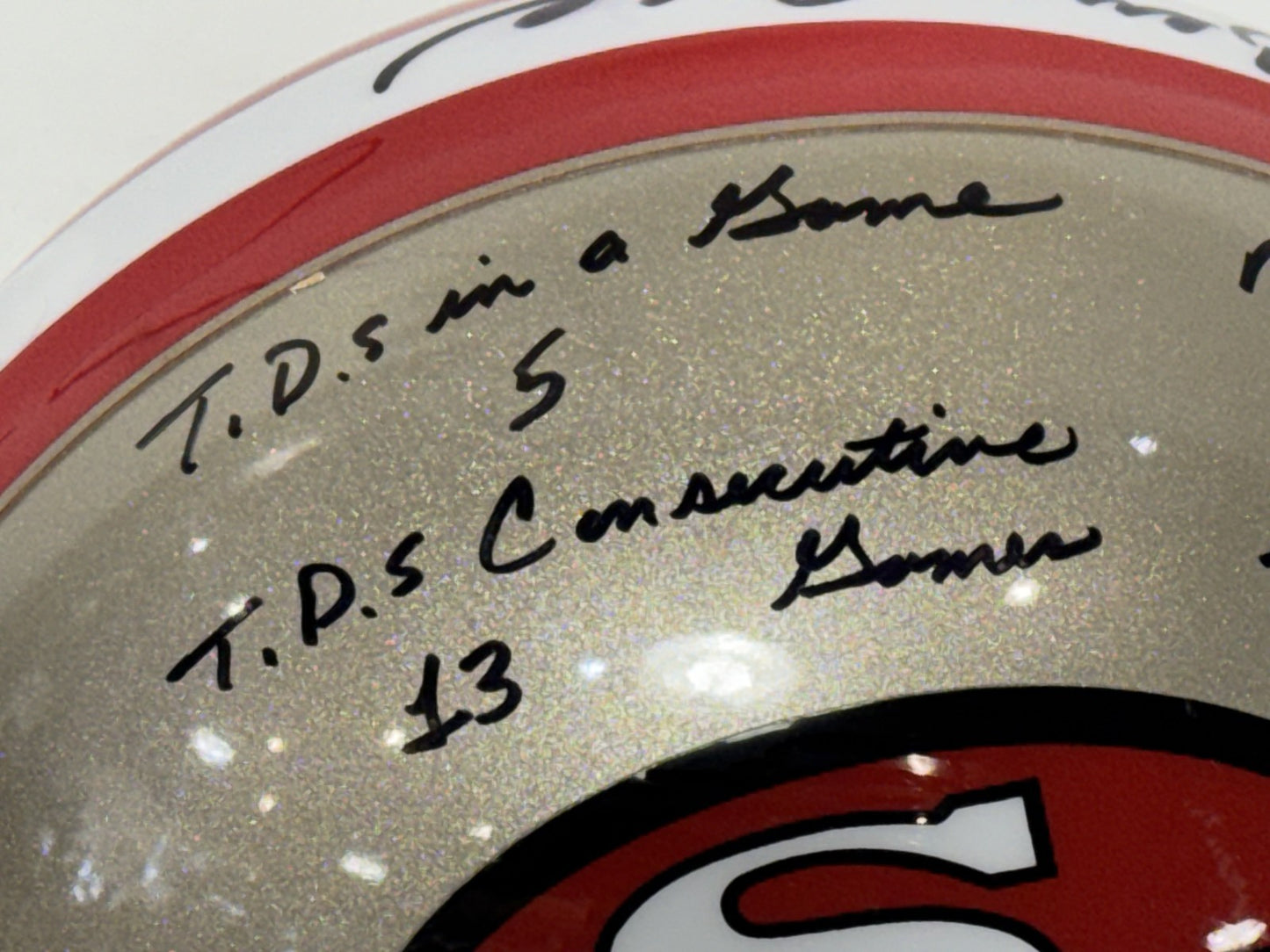 Jerry Rice Signed Authentic Used Ridell 49ers Helmet 14 Ins Auto /80 JSA LOA HOF
