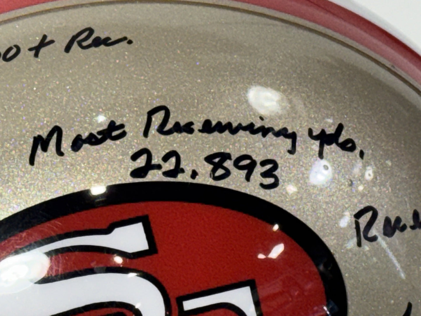 Jerry Rice Signed Authentic Used Ridell 49ers Helmet 14 Ins Auto /80 JSA LOA HOF