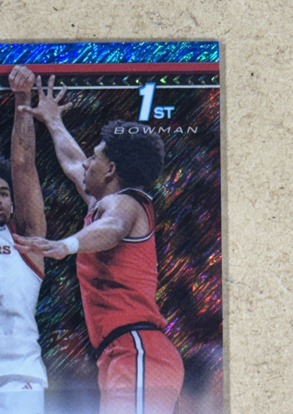 2024-25 Bowman U Dylan Harper Blue Shimmer RC Auto /35 Rutgers SA Spurs Mint