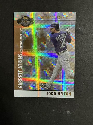 Todd Helton Garrett Atkins 2008 Topps Co-Signers #42 Gold 3/10 Mint Rockies