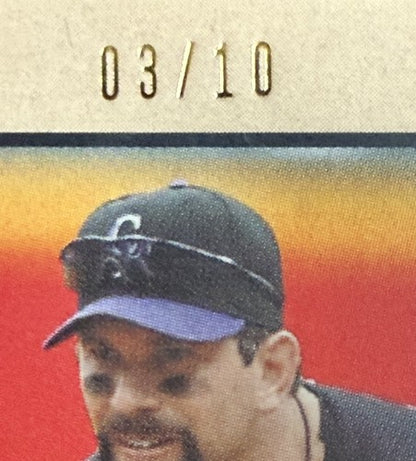 Todd Helton Garrett Atkins 2008 Topps Co-Signers #42 Gold 3/10 Mint Rockies