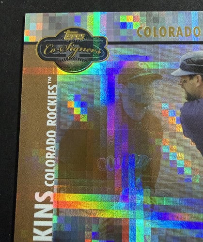 Todd Helton Garrett Atkins 2008 Topps Co-Signers #42 Gold 3/10 Mint Rockies