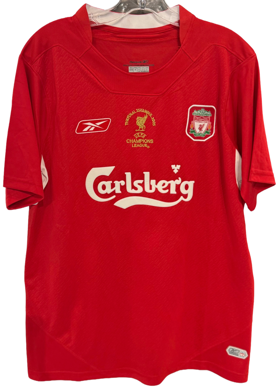 Steven Gerrard Signed Reebok Liverpool #8 Champs League 2005 Jersey Auto BAS COA