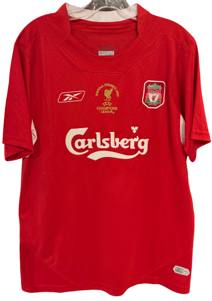 Steven Gerrard Signed Reebok Liverpool #8 Champs League 2005 Jersey Auto BAS COA
