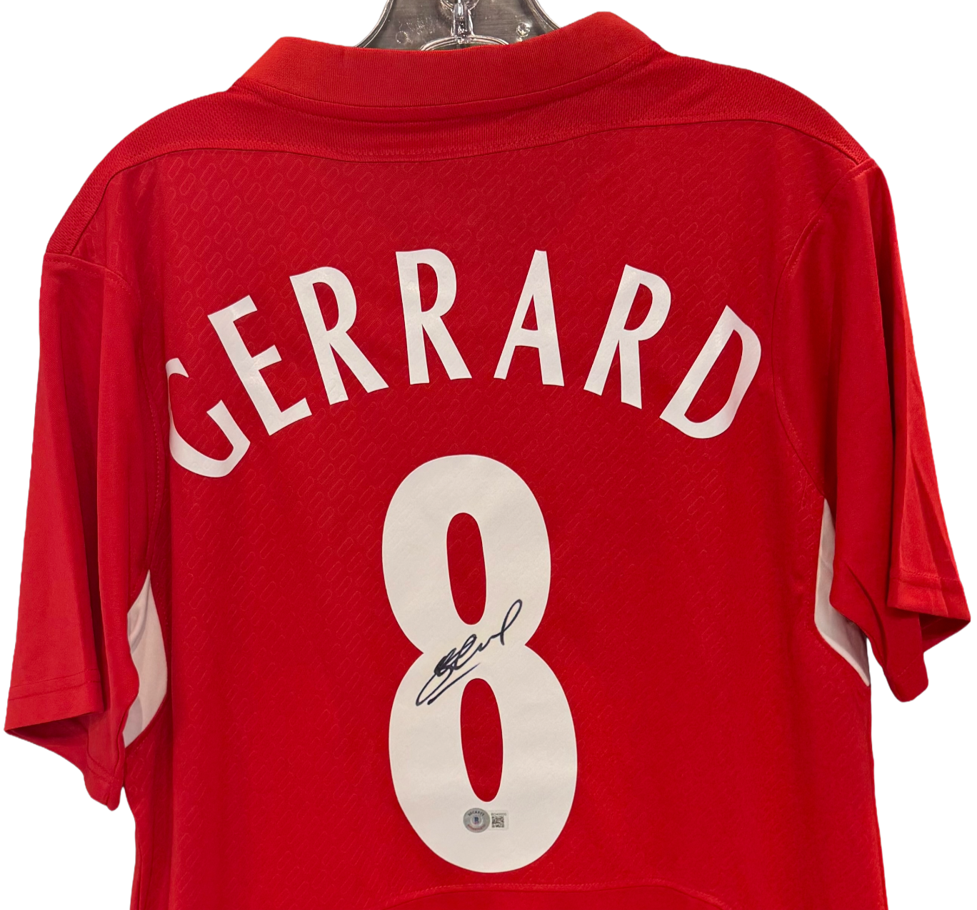 Steven Gerrard Signed Reebok Liverpool #8 Champs League 2005 Jersey Auto BAS COA