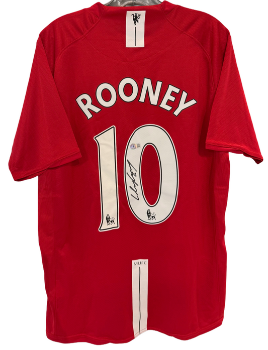 Wayne Rooney Signed Nike Champs League 2008 Manchester U #10 Jersey Auto BAS COA