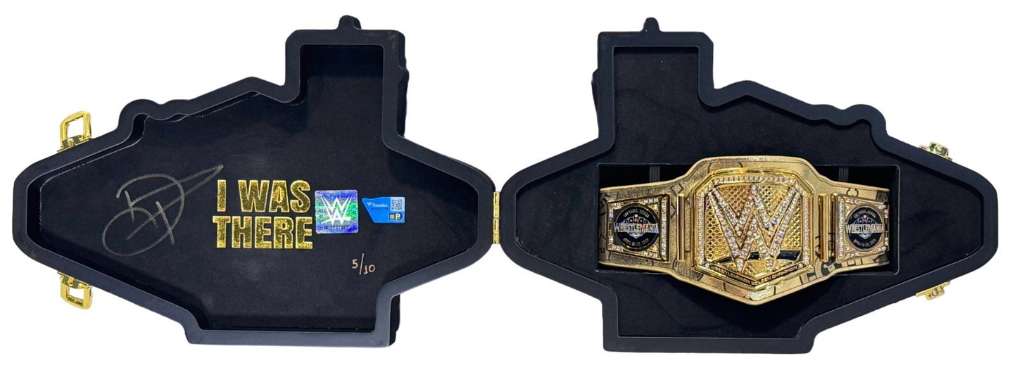 Damien Priest Signed Wrestlemania 41 Mini Title Belt LE /10 Auto Fanatics COA