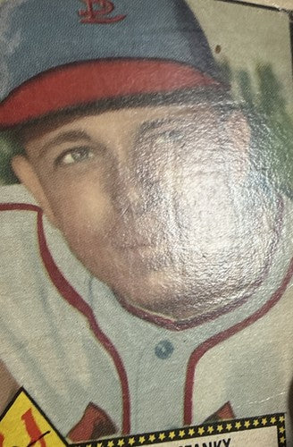 1952 Topps Eddie Stanky #76 Black Back St Louis Cardinals W /wear