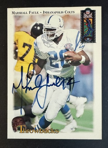 MARSHALL FAULK 1994 Classic Throwbacks T12 Rookie Signed Mint Auto LE Goldin Coa