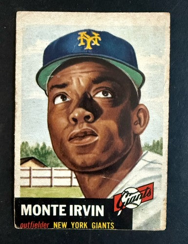 1953 Topps - Monte Irvin #62 Low Grade Original HOF New York Giants Baseball