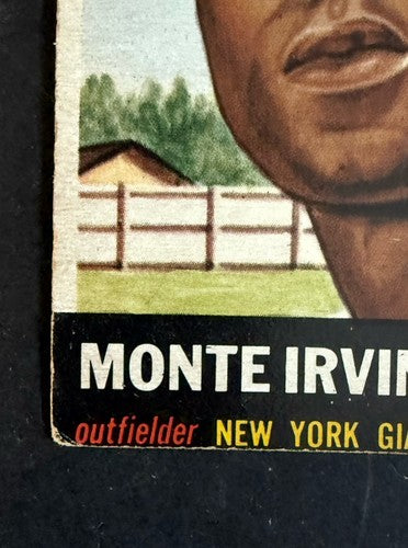 1953 Topps - Monte Irvin #62 Low Grade Original HOF New York Giants Baseball
