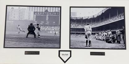 Babe Ruth The Babe Bows Out Nat Fein Framed Diptych Photo Off Negative Yankees