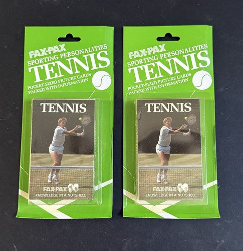 1986 FAX PAX Factory Blister 2 Pack TENNIS SET John McEnroe Steffi Graf Rookie