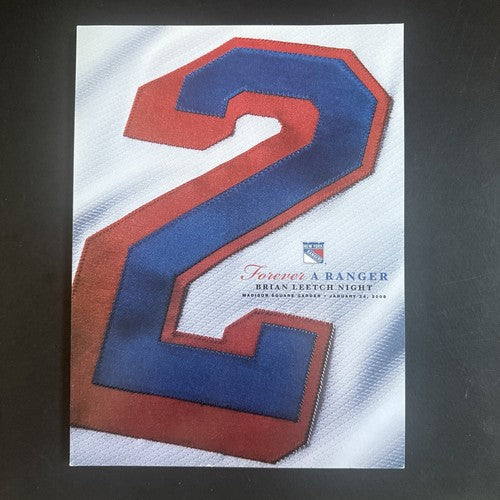 BRIAN LEETCH NY RANGERS RETIREMENT NIGHT PROGRAM # 2 Forever A Ranger Limited