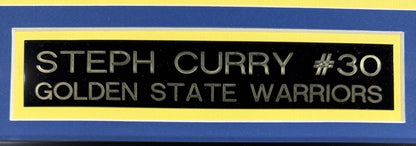 Stephen Curry Signed 16x20 Sparkling 3pt Photo Framed Warriors MVP Auto JSA COA