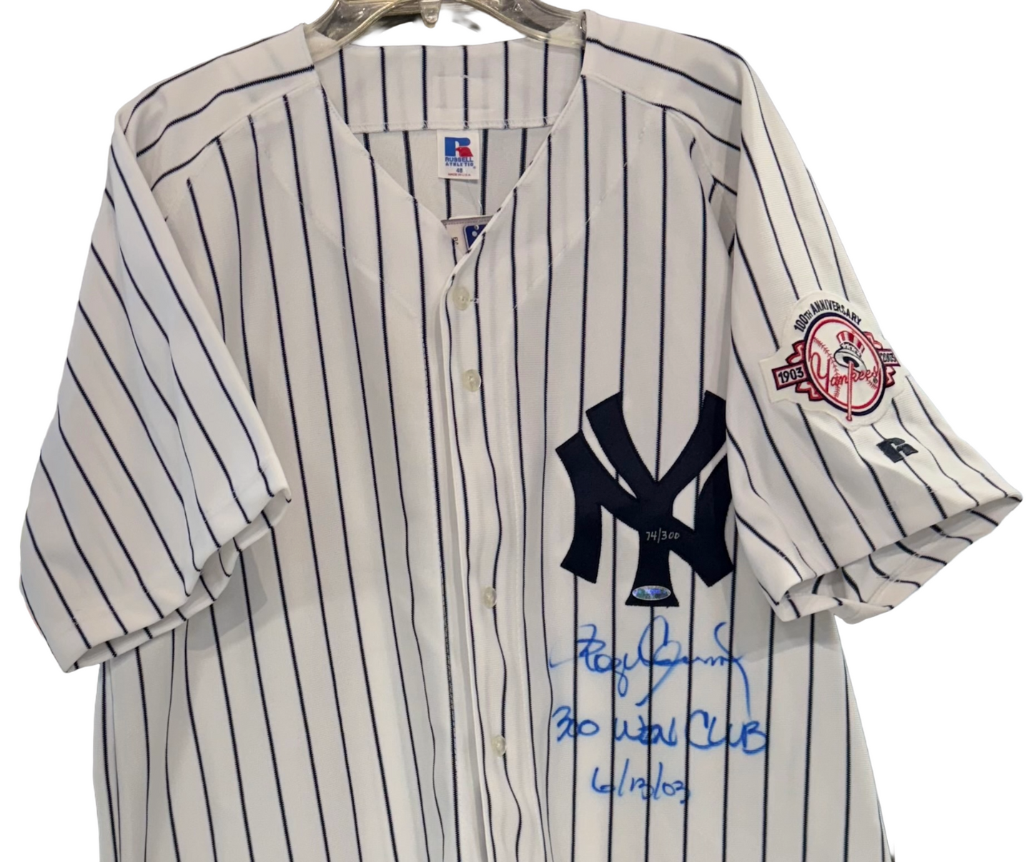 Roger Clemens #22 Signed Authentic Jersey 300 Win Club auto Yankees mlb tristar