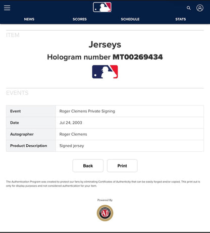 Roger Clemens #22 Signed Authentic Jersey 300 Win Club auto Yankees mlb tristar