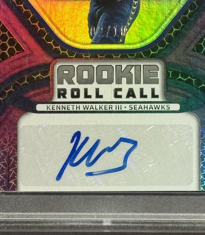 2022 Certified Rookie Roll Call Kenneth Walker RC Auto /10 PSA 10 SB MVP Chiefs