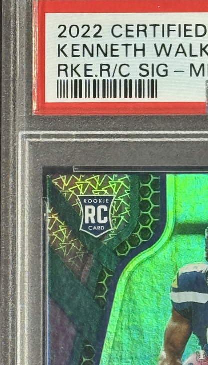 2022 Certified Rookie Roll Call Kenneth Walker RC Auto /10 PSA 10 SB MVP Chiefs