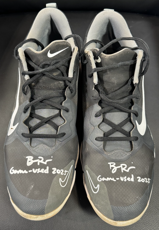 Ben Rice Signed Game Used Nike Trout Cleats Pair 2025 Auto Steiner COA Sz 12