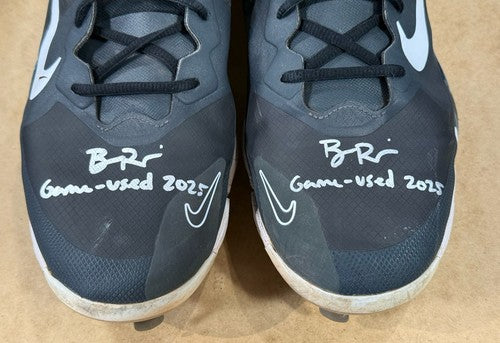 Ben Rice Signed Game Used Nike Trout Cleats Pair 2025 Auto Steiner COA Sz 12