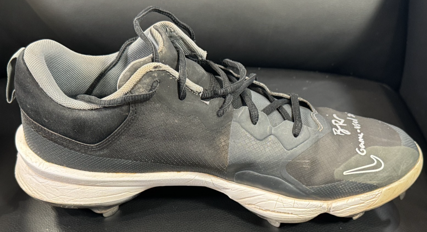 Ben Rice Signed Game Used Nike Trout Cleats Pair 2025 Auto Steiner COA Sz 12