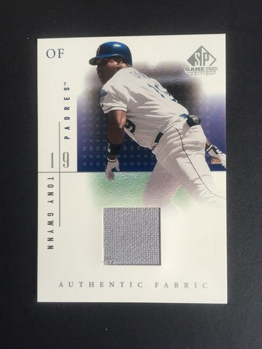 Tony Gwnn  Jr 2001 Sp Game Used Jersey Authentic Fabric Card Padres Hof Mint