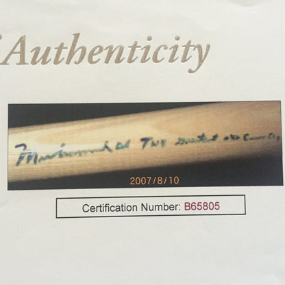 Muhammad Ali signed bat The greatest AKA Cassius Clay autograph JSA COA RARE