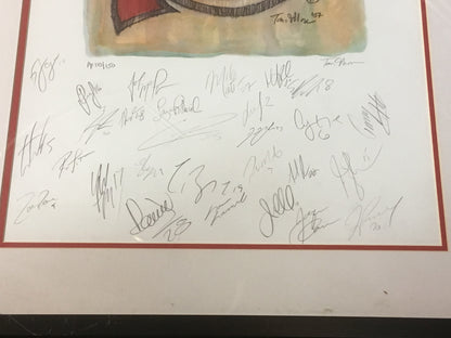 2007-08 NJ Devils team signed Stanley Cup litho 29 auto Martin Brodeur COA /150
