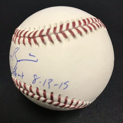 Greg Bird Yankees Signed MLB Baseball ins MLB Debut auto MLB holo Fanatics COA