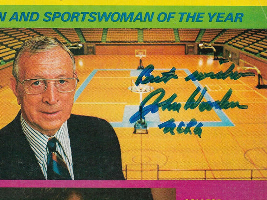 John Wooden UCLA Billy Jean King signed 1972 SI Cover 2 auto RARE JSA COA