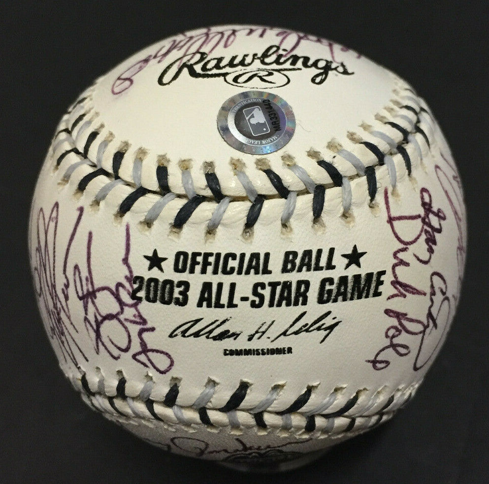 2003 All Star Game Baseball Team Signed 30 Auto Albert Pujols Smoltz Mlb Auth