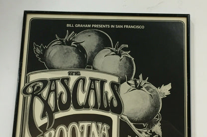 Rascals Original 1970 Filmore West Concert Poster 14x21 Framed Rare COA