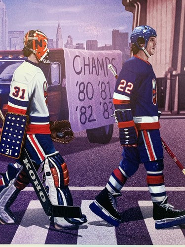 NY Islanders Nassau Coliseum Stanley Cup Litho Photo Framed Trottier Mike Bossy