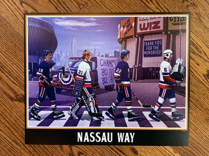 NY Islanders Nassau Coliseum Stanley Cup Litho Photo Framed Mike Bossy Trottier